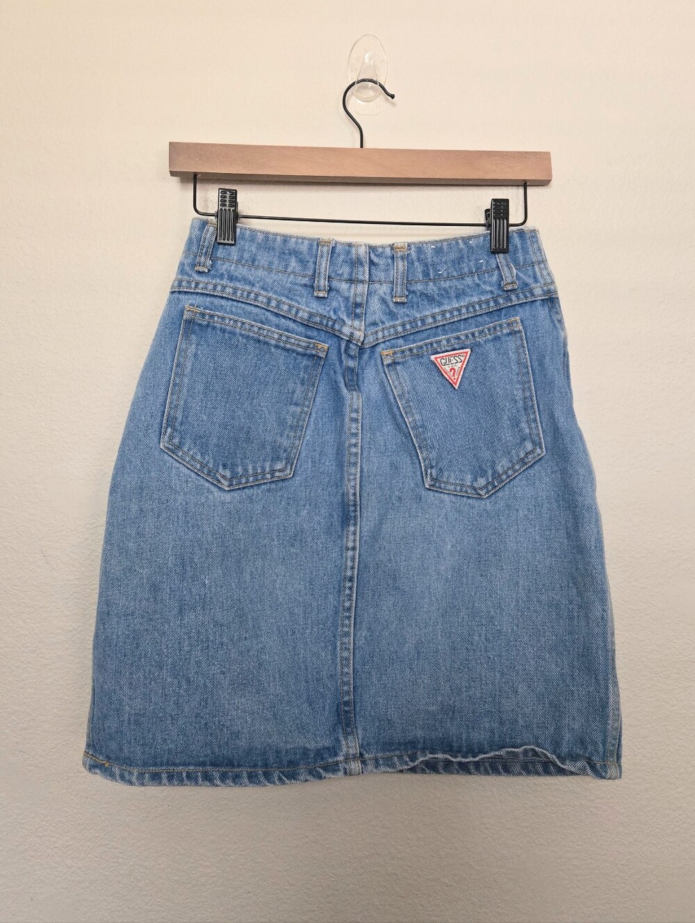 Vintage 90s Guess High Waist Denim Skirt Size 29